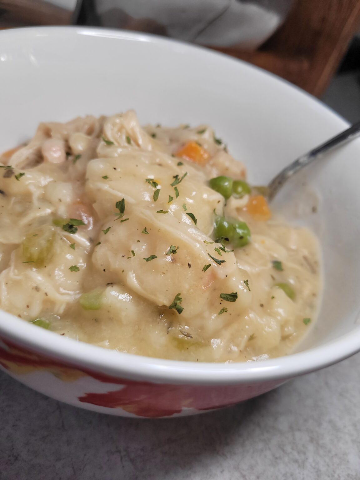 Crockpot Chicken and Dumplings - In the Kitchen with Momma Mel