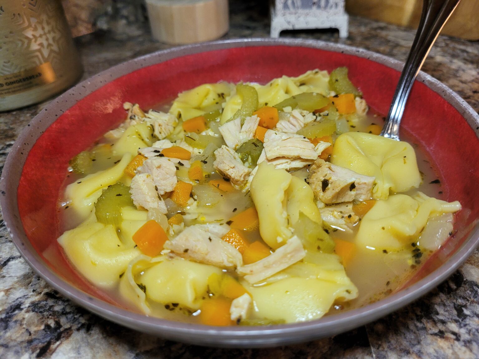 Easy Chicken Tortellini Soup In the Kitchen with Momma Mel