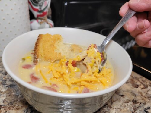 White Chicken Chili In The Kitchen With Momma Mel   White Chicken Chili 500x375 