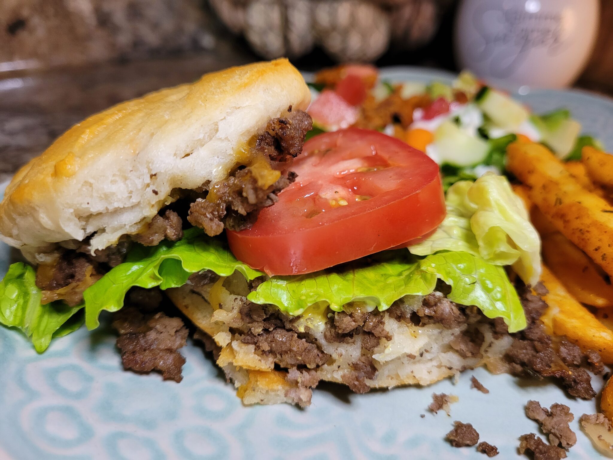 Chopped Cheeseburger Biscuits - In the Kitchen with Momma Mel