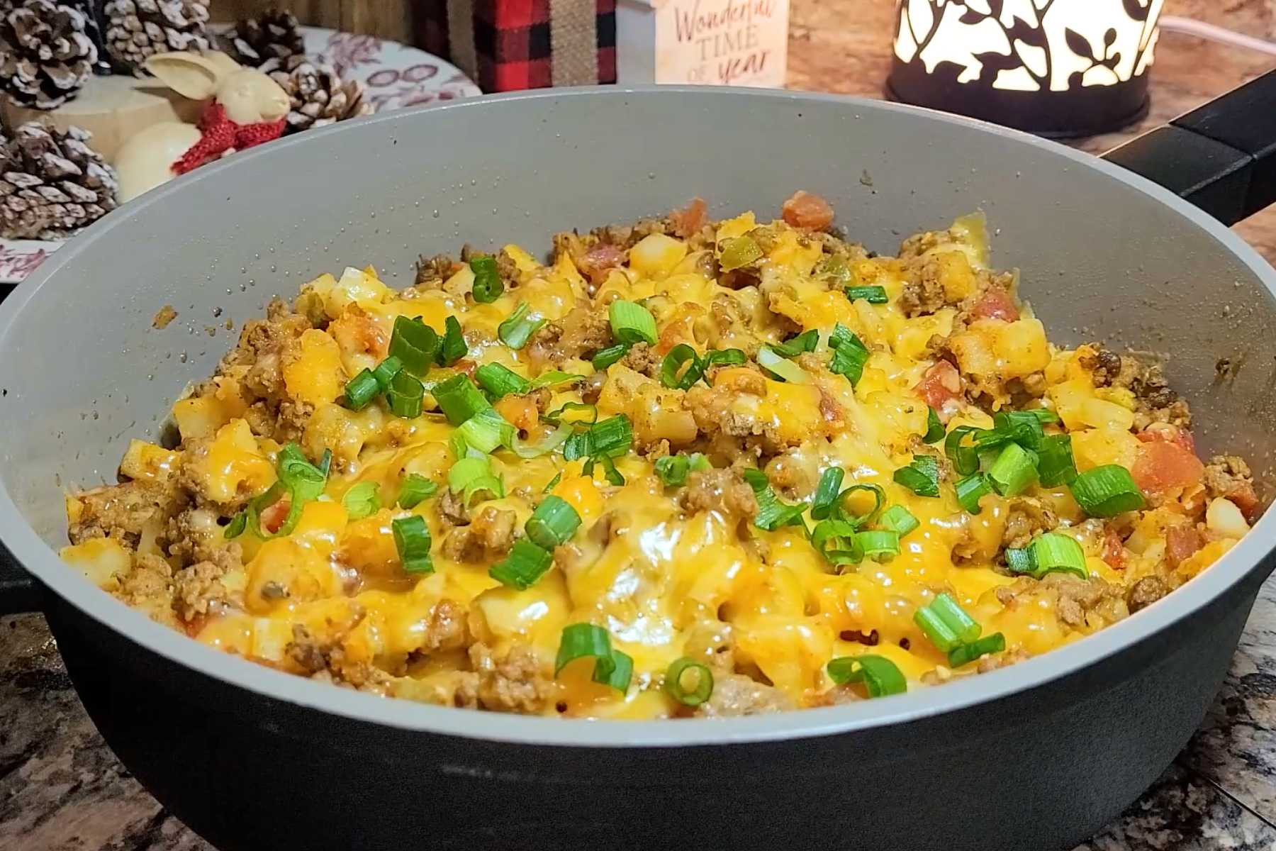 Tex Mex Beef and Potato Skillet Meal