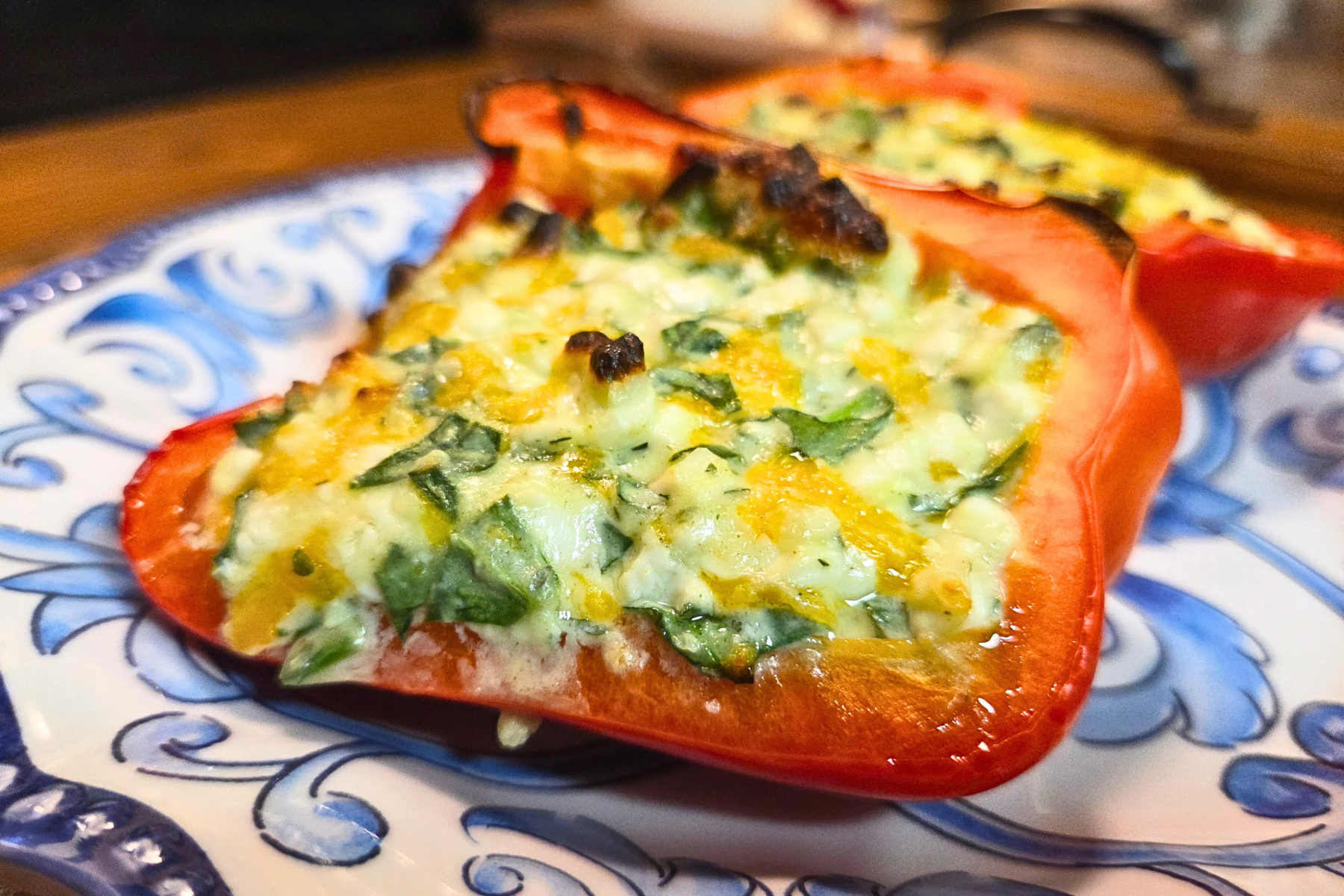 Cheesy Stuffed Bell Peppers In the Air Fryer